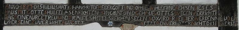 Hausinschrift Lieme Strang; Foto Herbert Penke