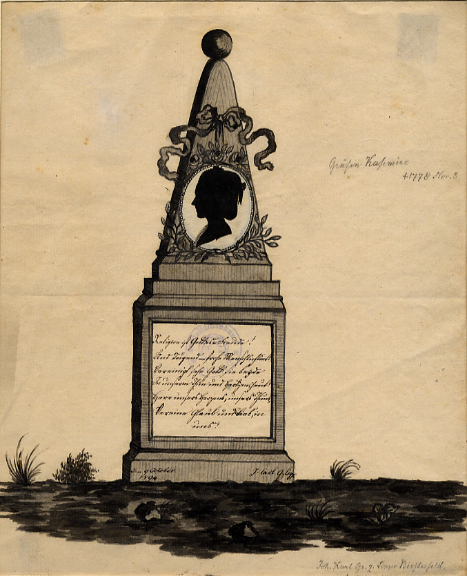 Denkmal der Reg. Gräfin Kasimire zur Lippe, geb. Prinzessin von Anhalt-Dessau auf dem Weinberg-Friedhof