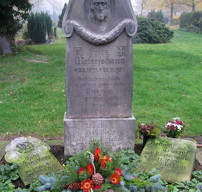 Gedächnisstätte für unseren lieben Sohn Ludwig Meierjohann 